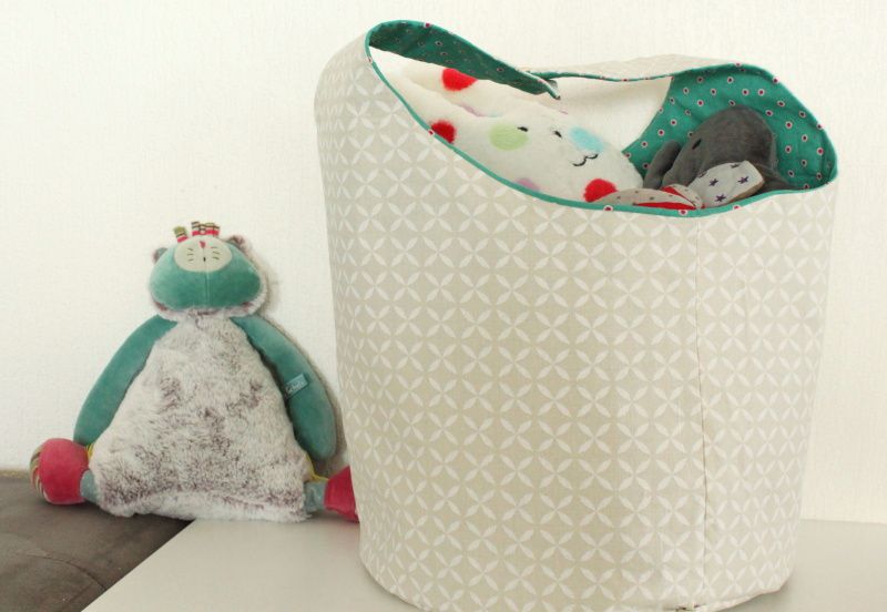 Sac pour ranger les jouets de bébé {tuto couture} - Petits petons à croquer