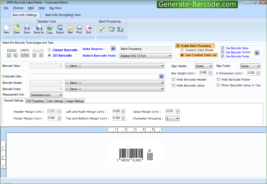 How to use Batch Processing Series feature to generate multiple barcode labels