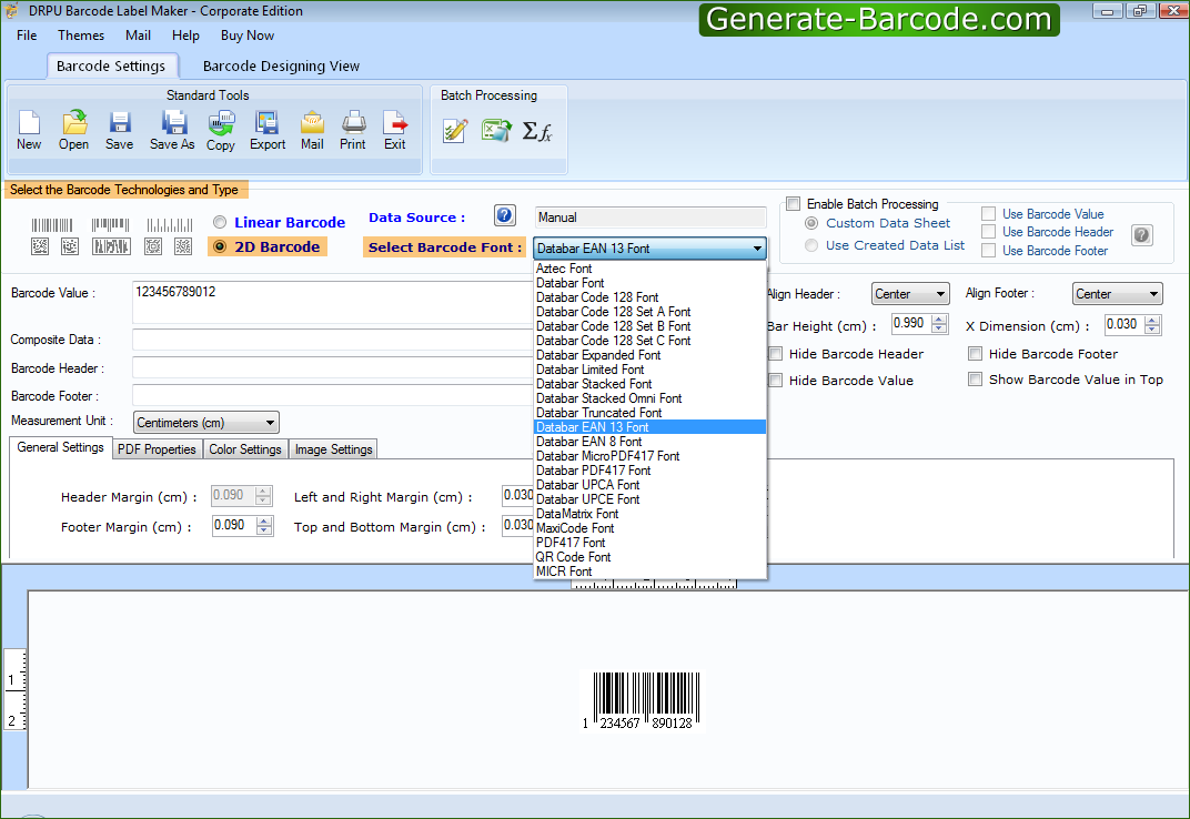 How to use Batch Processing Series feature to generate multiple barcode labels