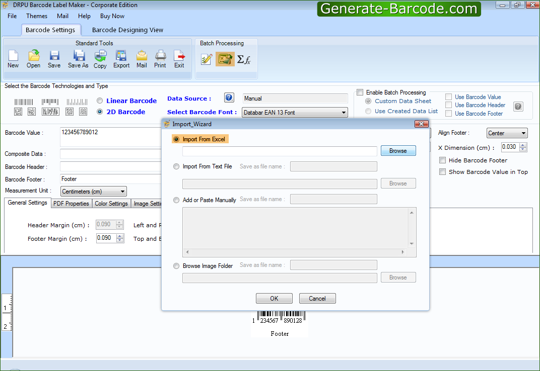 How to use Batch Processing Series feature to generate multiple barcode labels