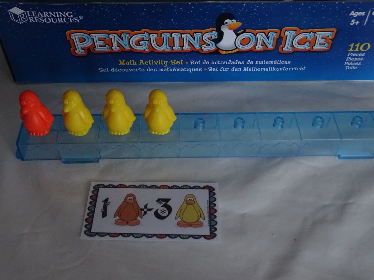 Jeu mathématiques CP : pingouins sur la banquise-penguins on ice