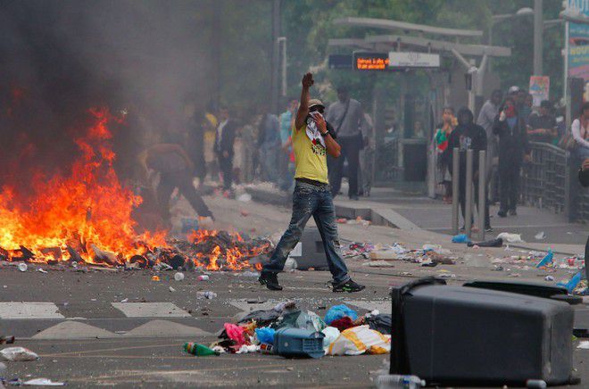 Débordements lors d'une manifestation pour Gaza à Paris en juillet 2014 - Thibault Camus/AP/SIPA