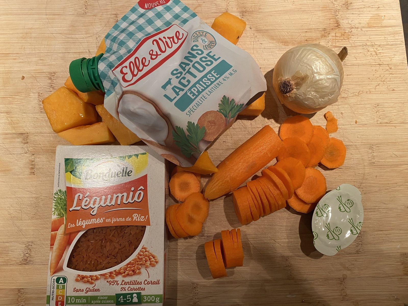 Velouté de carotte, lentilles et potiron au Thermomix 3 ...