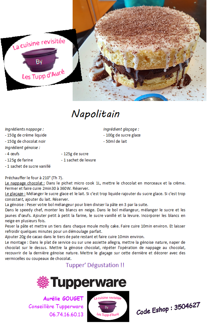 Napolitain - Moule à Molly Cake - Les Tupp d'Aurélie