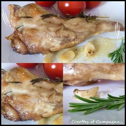 Lapin Roti Au Four A La Moutarde Au Romarin Cocottes Campagne