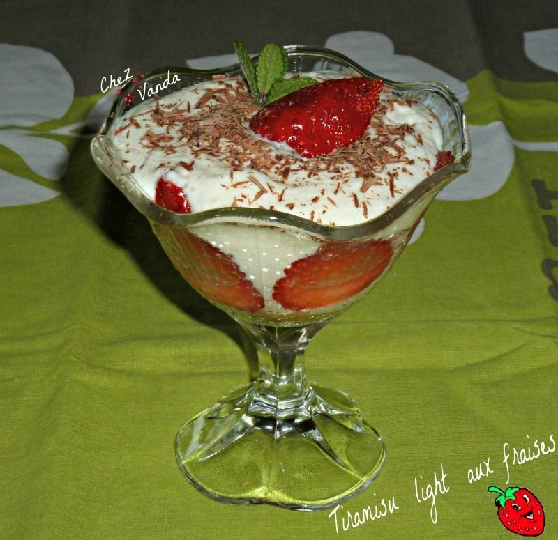 recette tiramisu fraise light