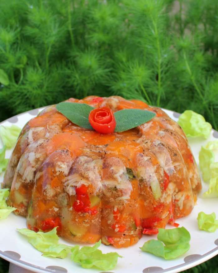 Terrine de veau et ses légumes en gelée Chez Vanda