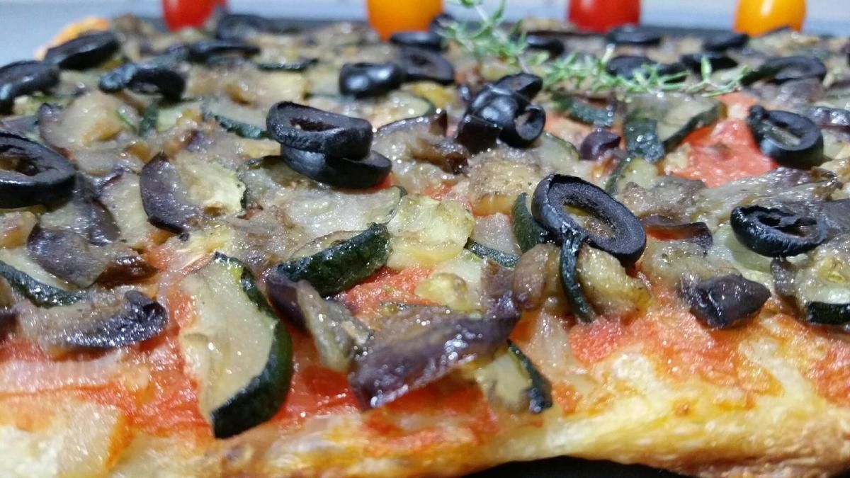 pizza courgette aubergine
