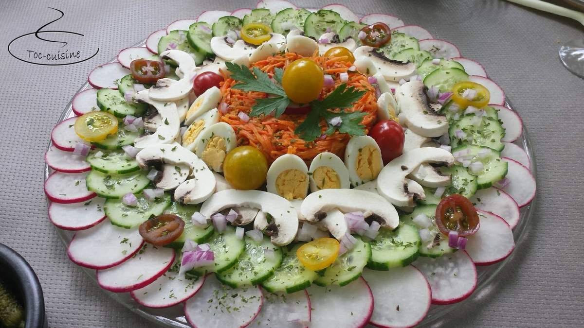 plateau de crudités de la "chef" - toc-cuisine.fr