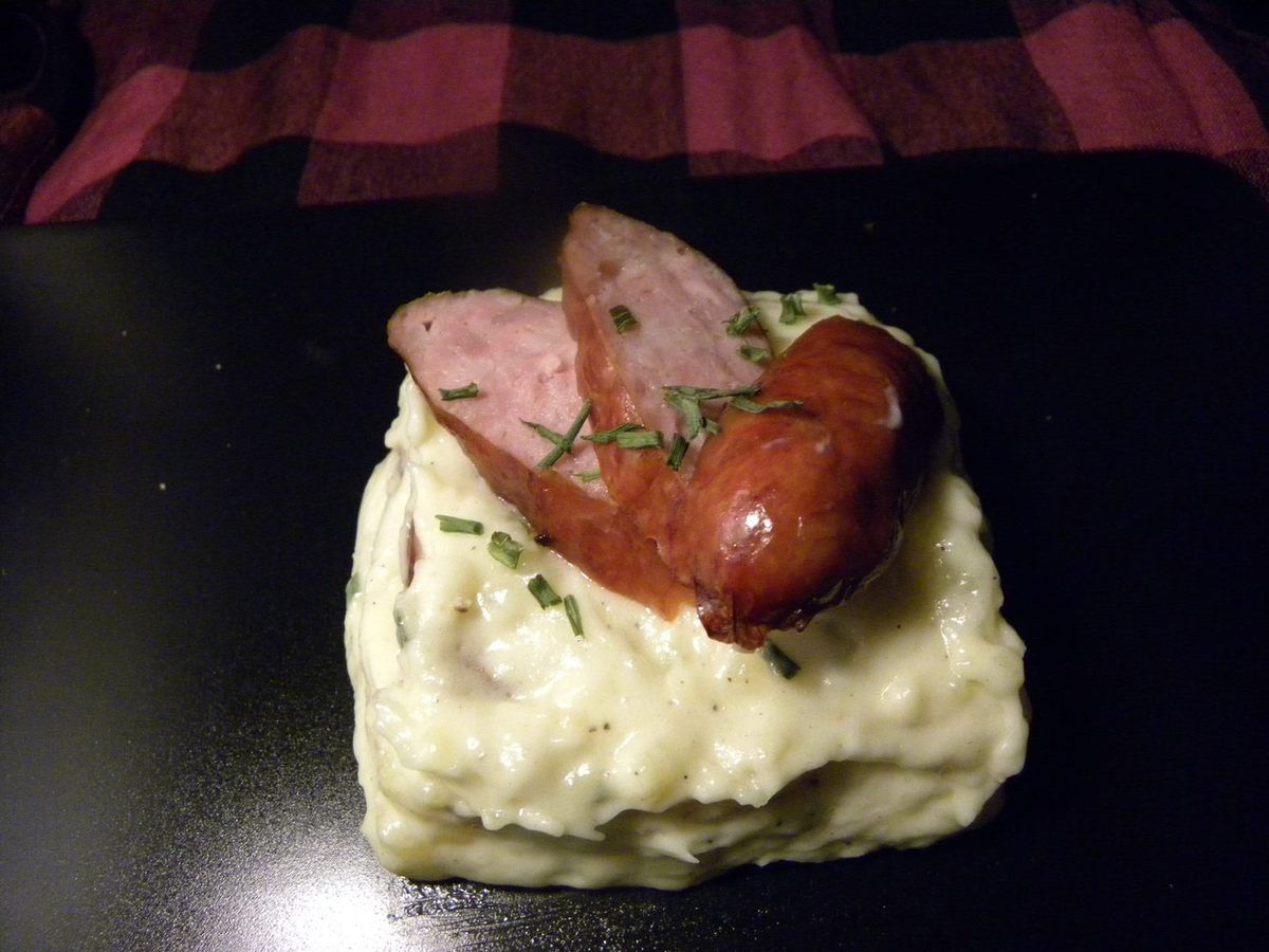 Saucisse fumée et purée de pommes de terre - La tambouille de Violette