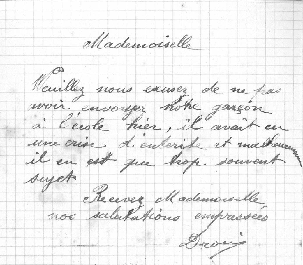 Lettre Dexcuse Pour Absence A Un Mariage Les mots d'excuses - Le blog de niddanslaverdure