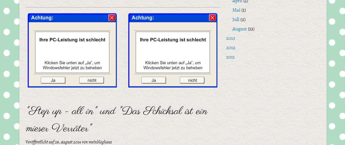 Nervige Werbung Meeeein Blog D