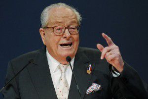 Jean-Marie Le Pen, France's far-right National Front political party leader, speaks during the party's annual congress in Tours