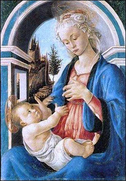 Mère et enfant par les grands peintres - Sandro Botticelli (1445-1510)   Mère et enfant