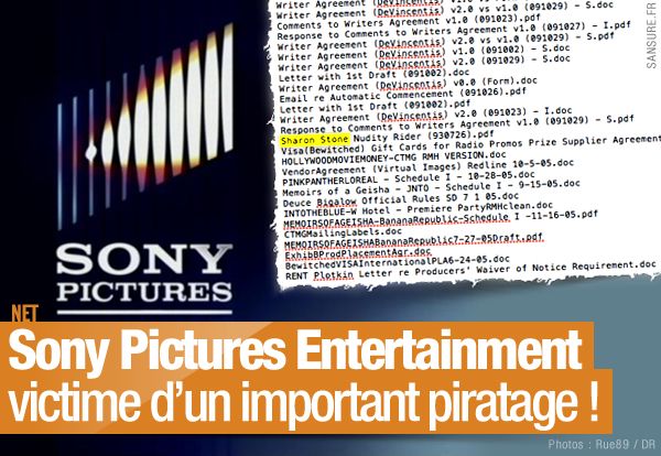 Sony Pictures Entertainment victime d’un important piratage ! (mis à jour) #SPEData