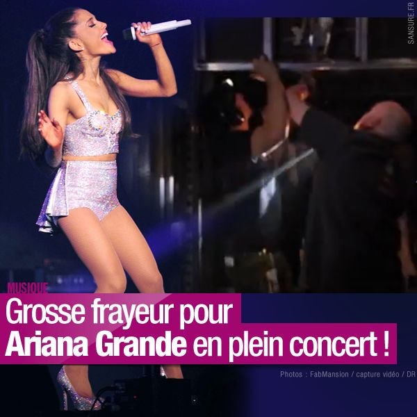 Grosse frayeur pour Ariana Grande en plein concert ! #ArianaGrande