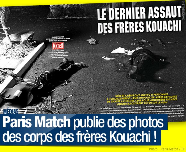 Paris Match publie des photos des corps des frères Kouachi ! #Choc
