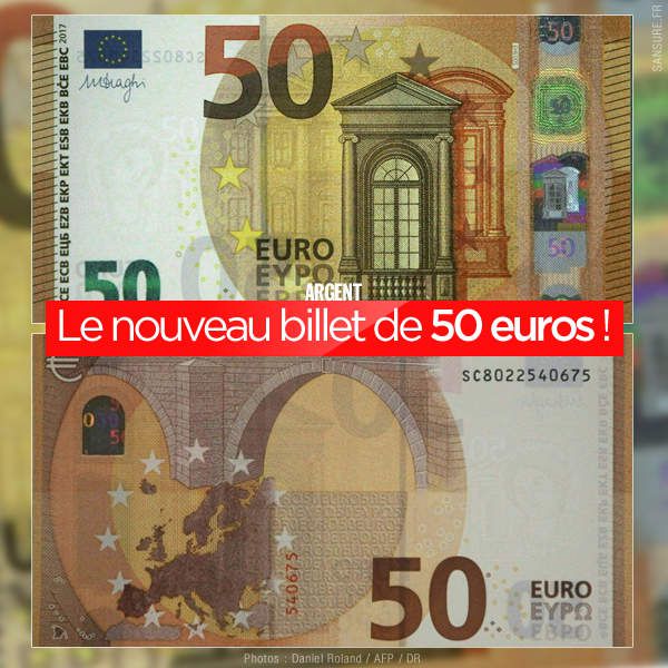 Billet De 50 Euros A Imprimer Recto Verso Le nouveau billet de 50 euros ! #cash - SANSURE.FR