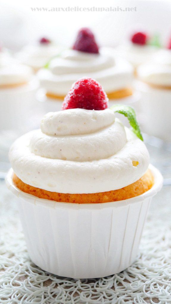 cupcakes amandes framboises vanille