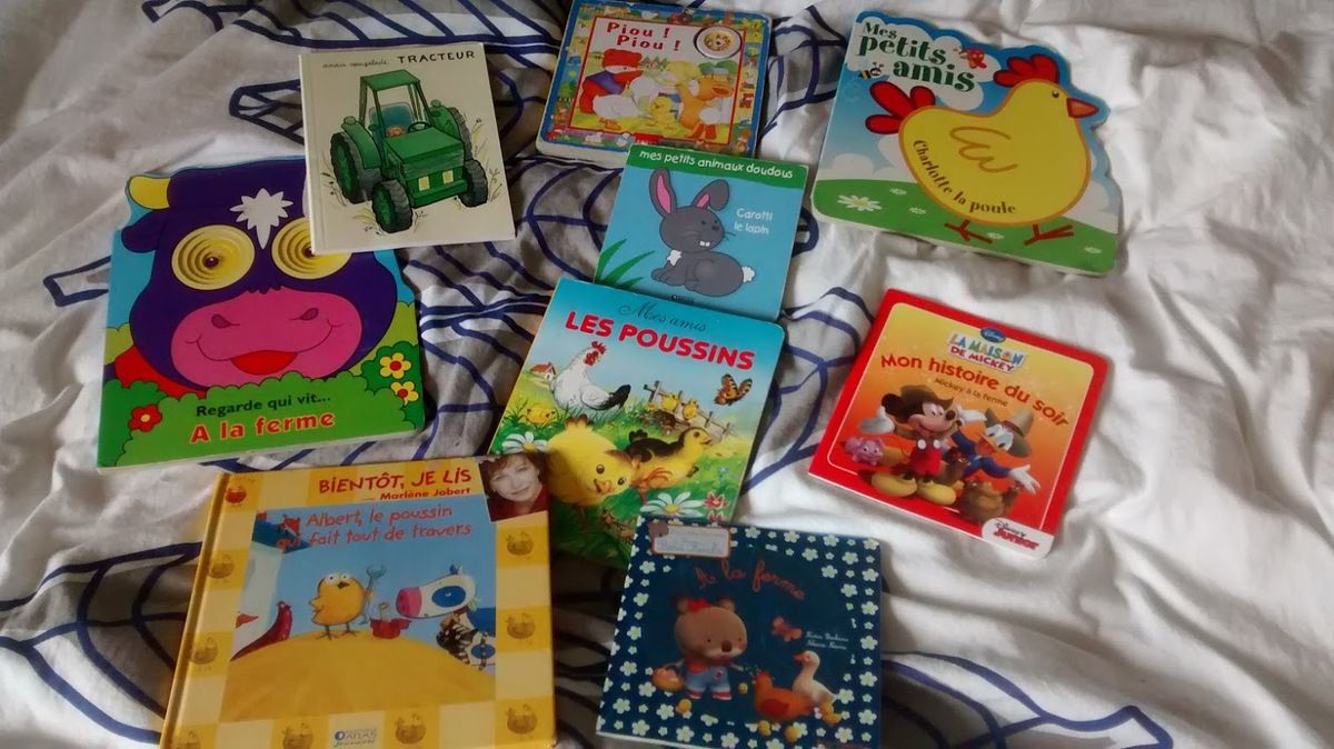 sélection de livres pour enfants sur la ferme