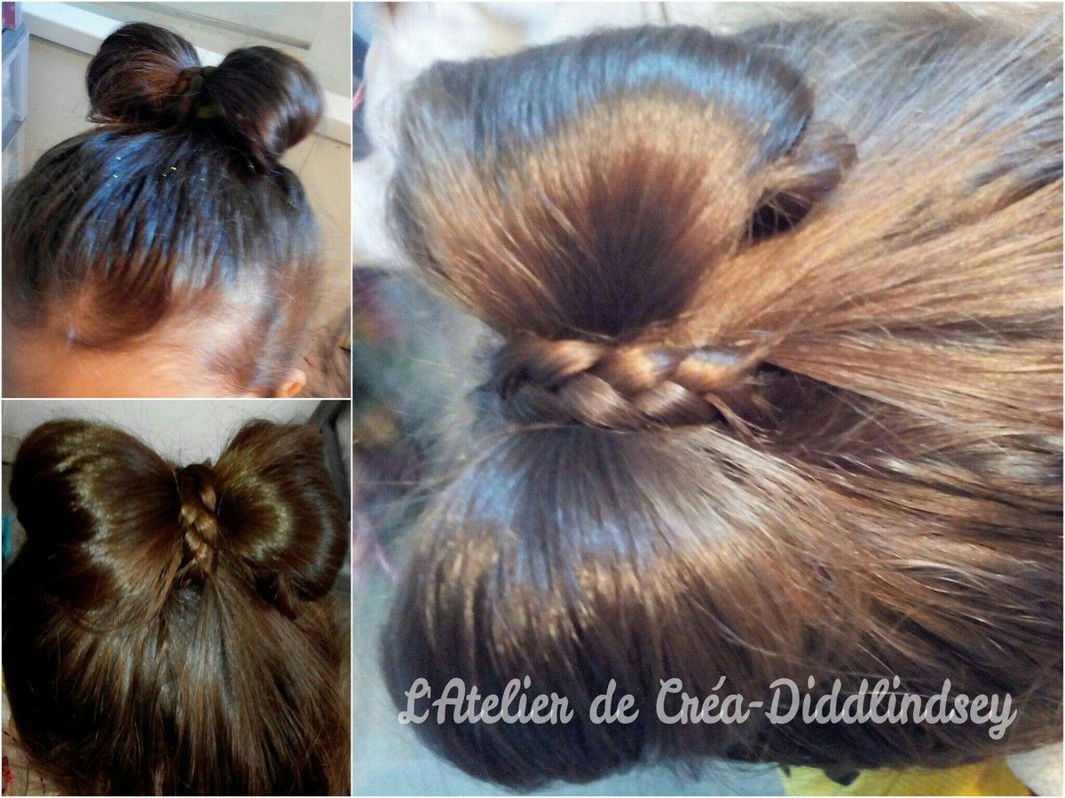 Coiffure à l'aide du ponytail sur Alyssonne 
