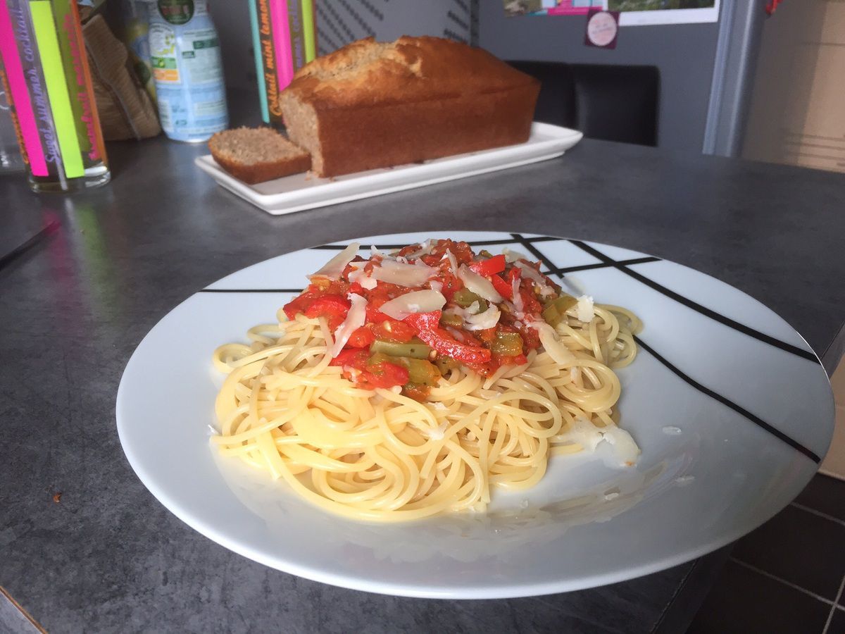 Spaghetti sauce tomate et poivron