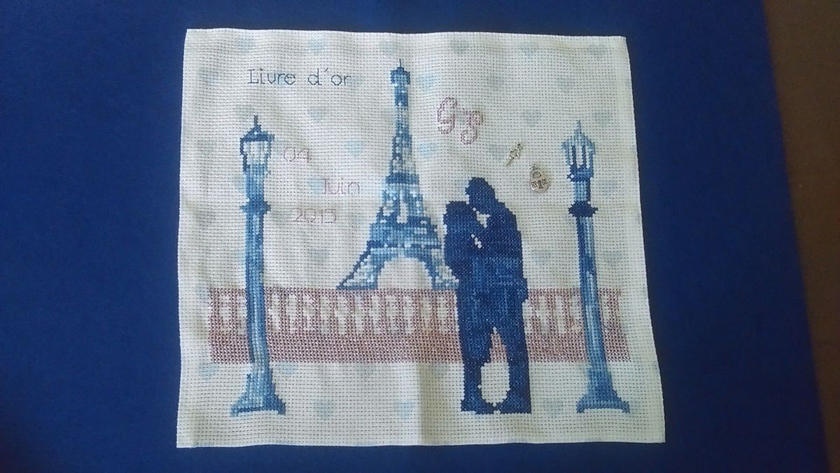 Vos réalisations : Les amoureux de la Tour Eiffel par Sandrine
