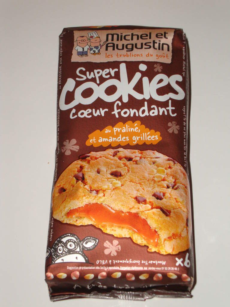 MICHEL ET AUGUSTIN - Cookies cœur fondant Chocolat au lait et noisettes x6