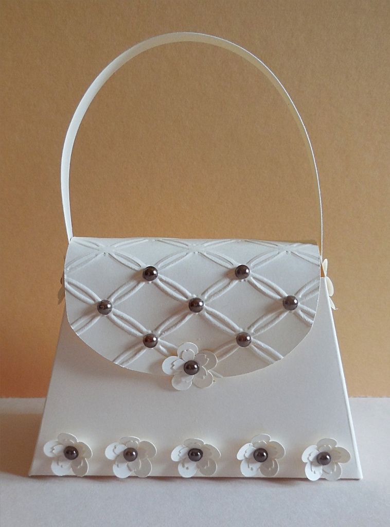 Mini sac à main boîte à dragées ou cadeau + lien gabarit, no glue purse box  template - le petit atelier de Béa