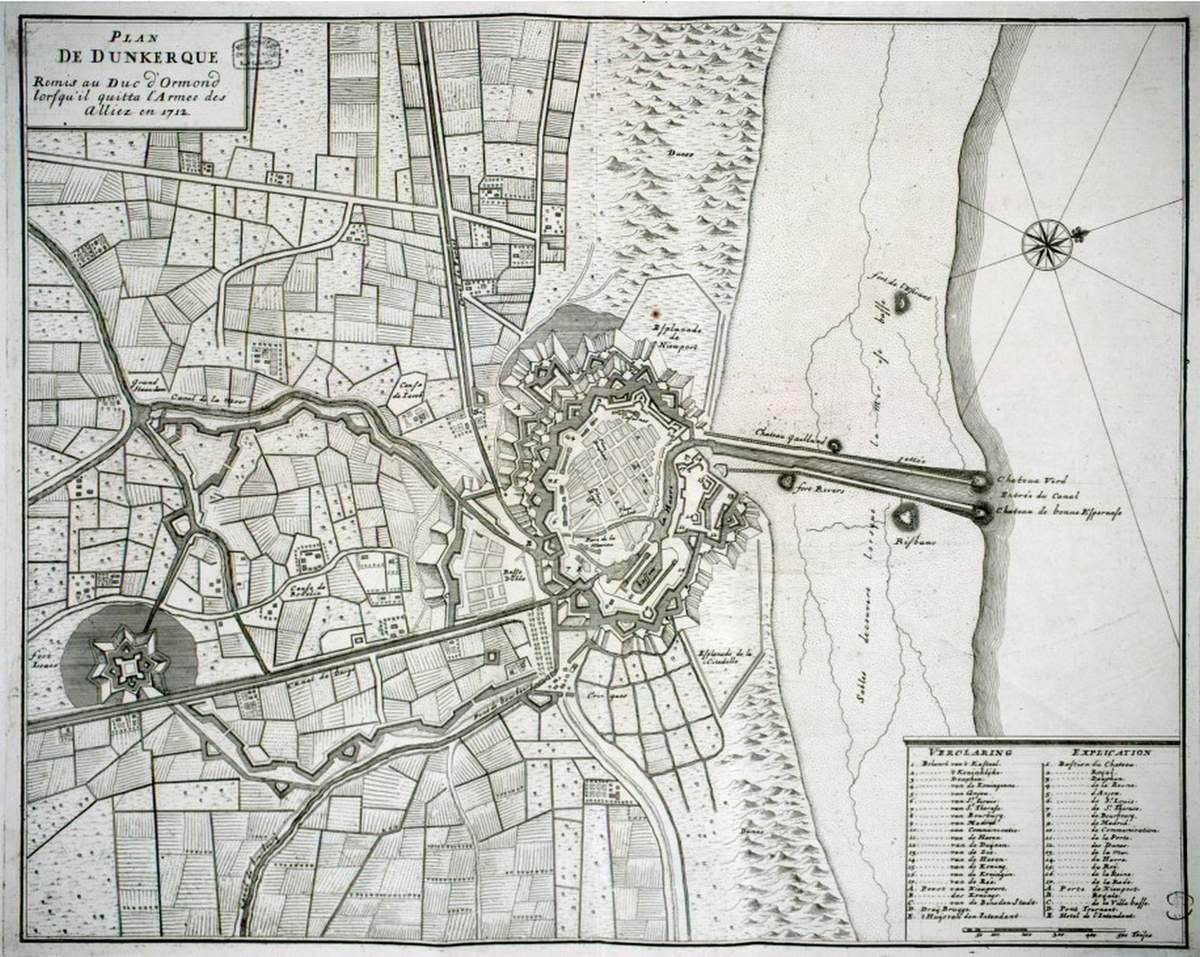 Plan de Dunkerque en 1713 .