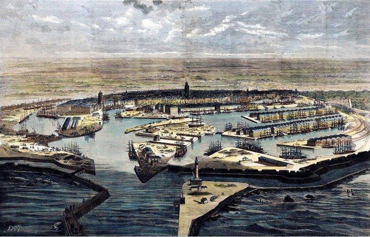 Plan de Dunkerque en 1713 .