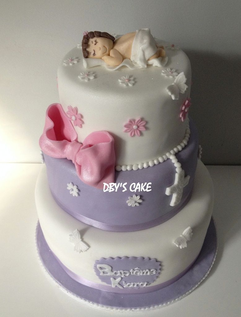 Gâteau Baptême Fille
