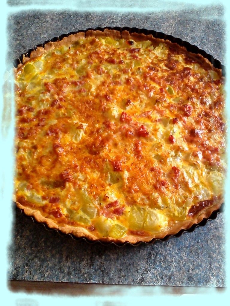 Quiche courgettes/lardons (sans gluten ni lactose) sansglutenni