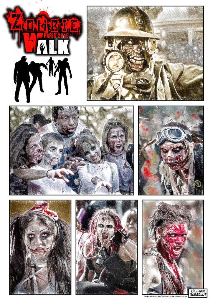 Zombie Walk Paris 2015 (façon Dessin...)