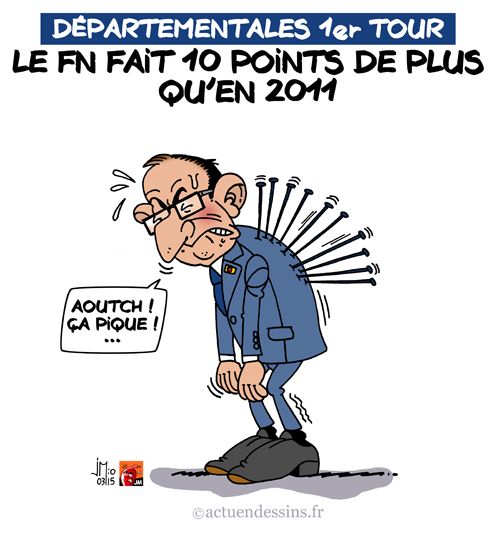 Départementales : 10 points de plus qu'en 2011 pour le FN
