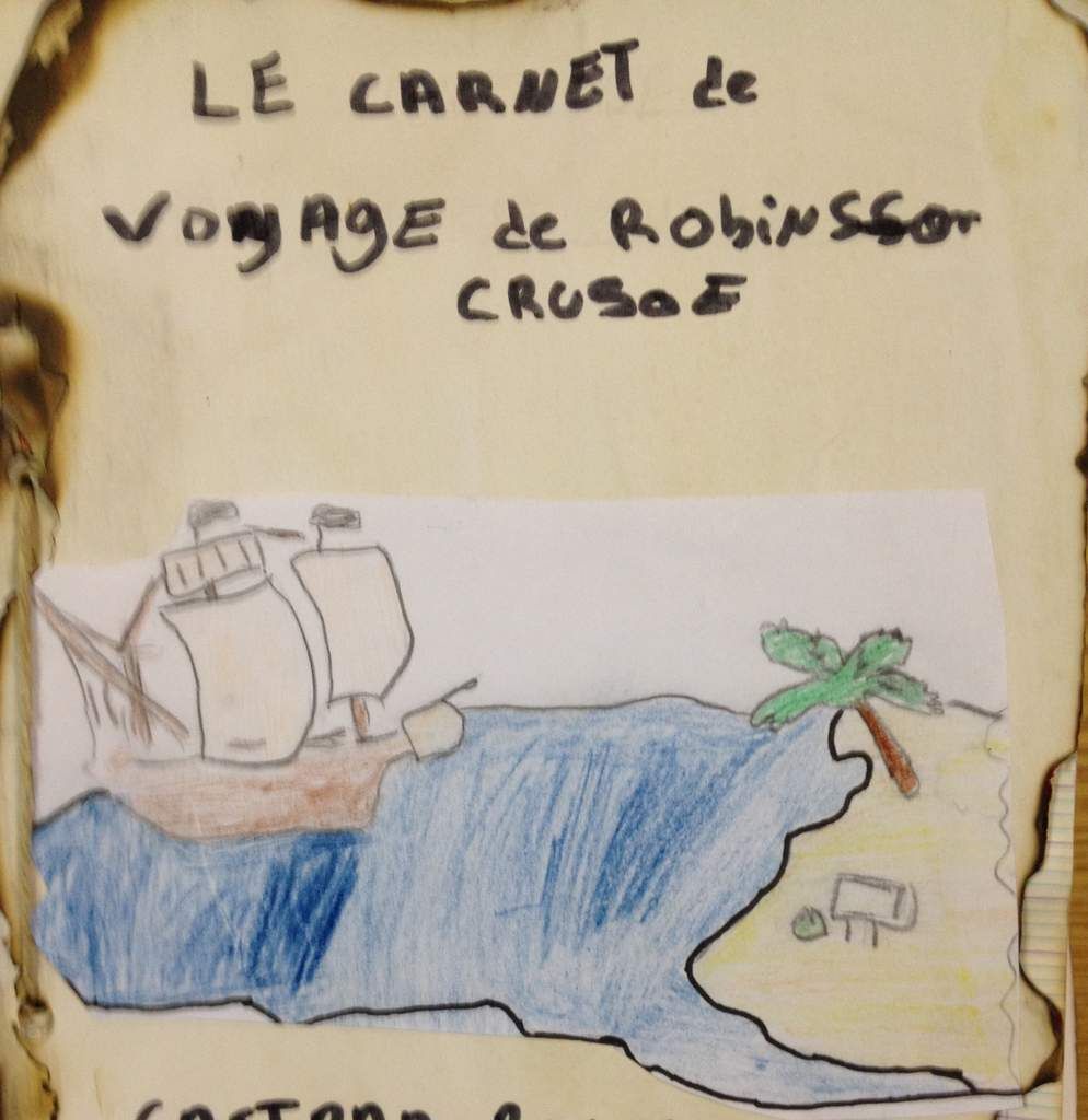 Vendredi Ou La Vie Sauvage Dessin Facile Carnets de voyage de Robinson Crusoé - Les divertissements du Français