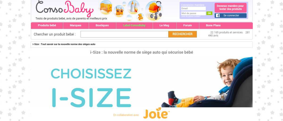 [Dossier] Choisir son siège-auto : comprendre la norme i-size grâce à la marque Joie et au site ConsoBaby