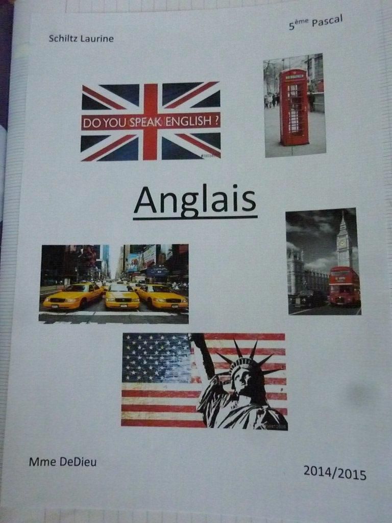 Page De Garde Cahier D Anglais Premières pages du cahier d'anglais - Hello Lardy