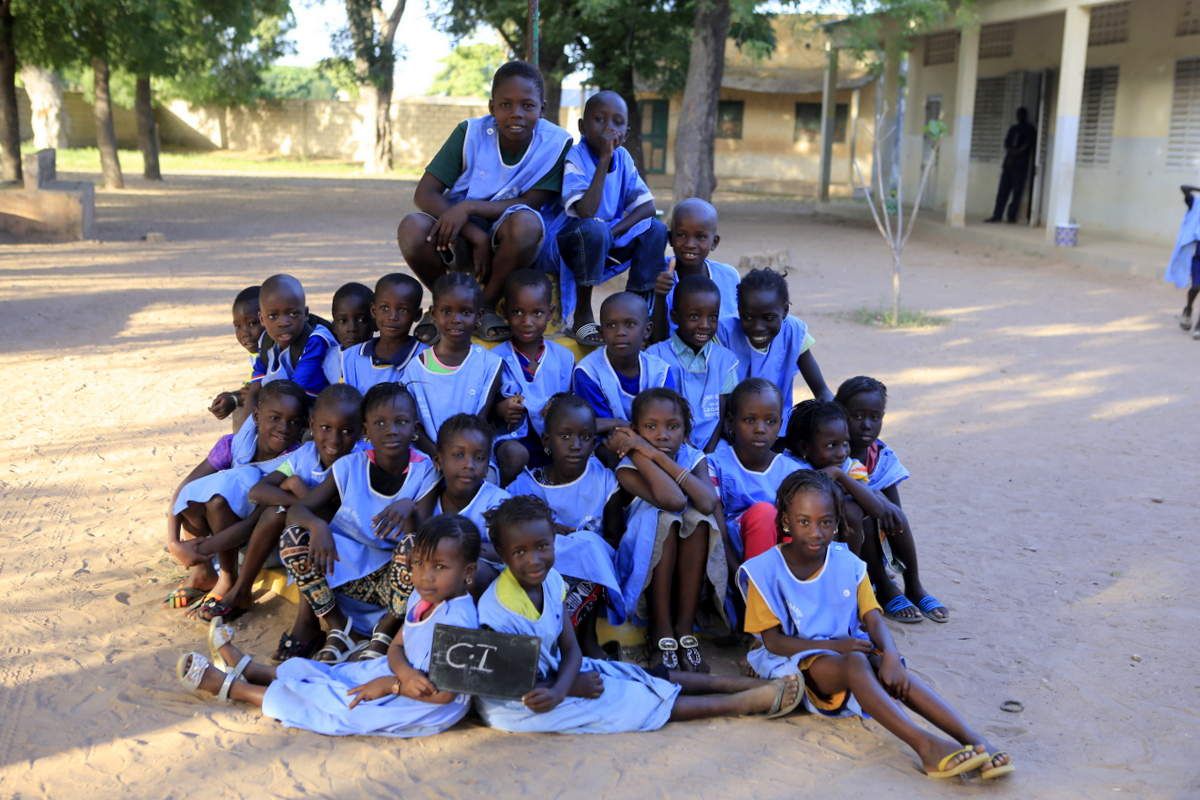 Enfants parrainés à Notre Dame du Laghem à Ndoffane.