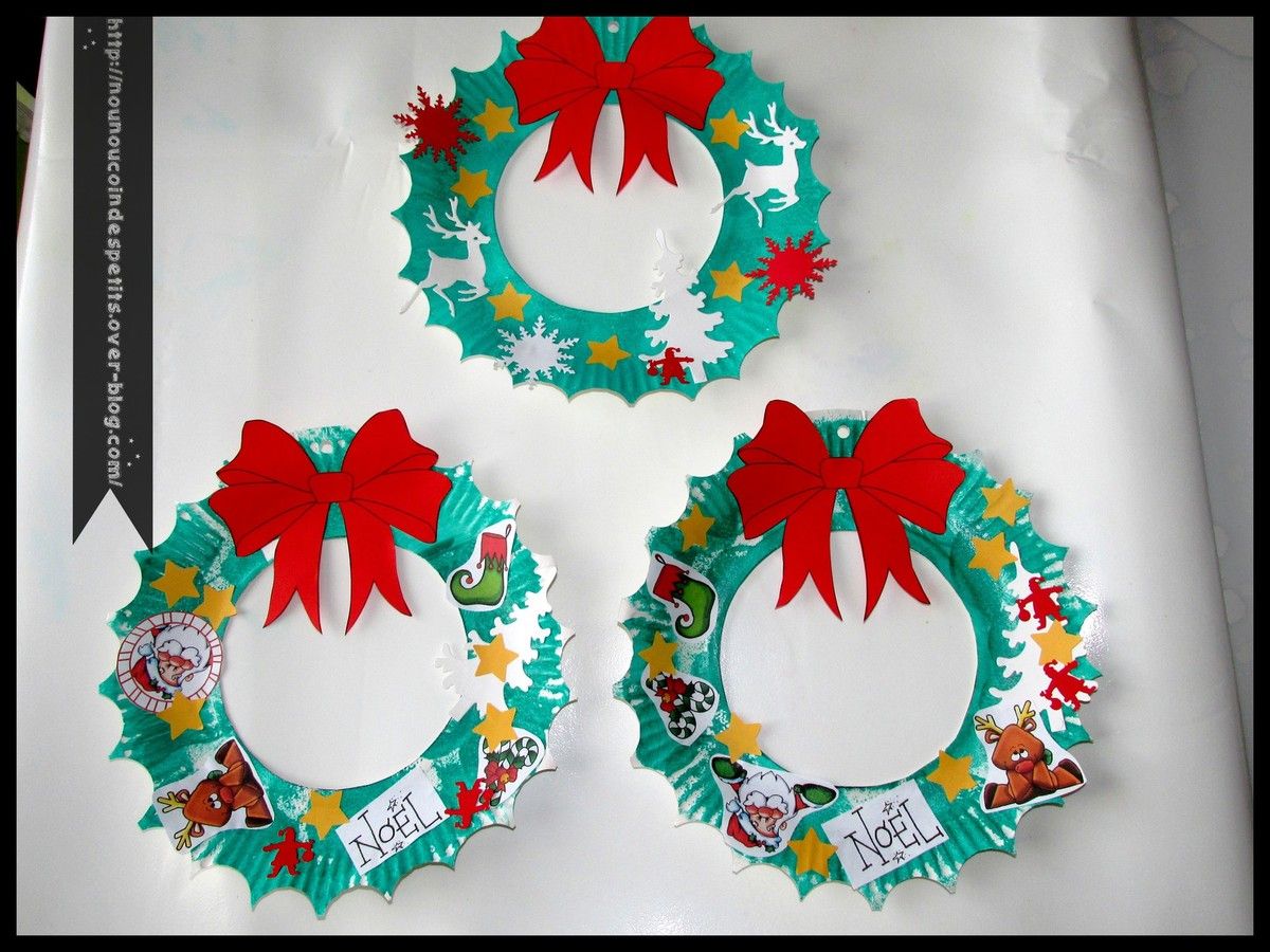 Nounou coin des petits - Couronne de Noel assiette en carton et disque a  démaquiller :  noel.assiette-en-carton.html