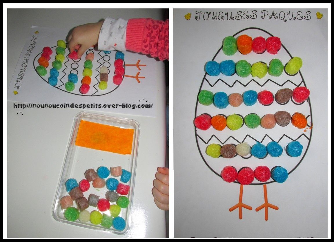.. Oeuf de Pâques en playmais ..