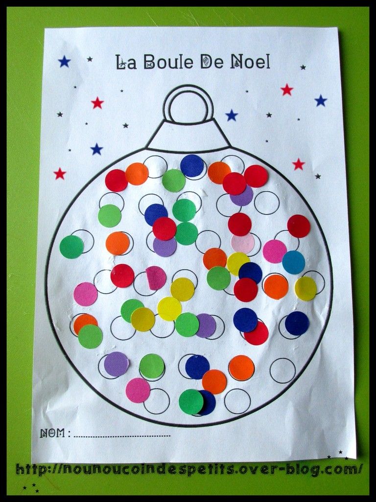 .. Boule de Noel gommettes .. - Le blog de nounoucoindespetits