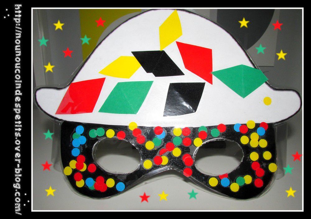 Masque Arlequin Carnaval .. - Le blog de nounoucoindespetits