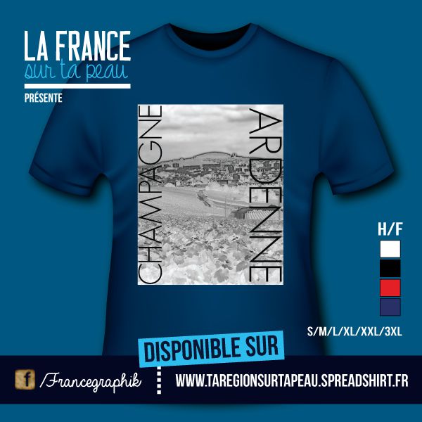 Champagne-Ardenne - Photo neon - disponible en T-shirt, débardeur, sweatshirt, casquette, mug, tasse, sac, bag, badge, body, etc...