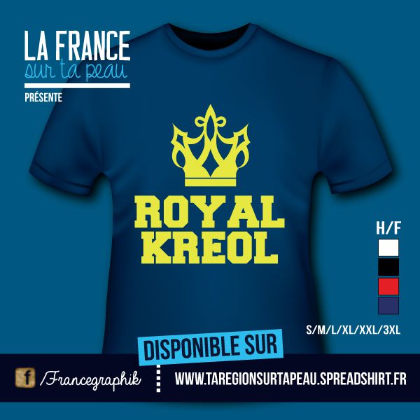 Royal Kreol - Neon - disponible en T-shirt, débardeur, sweatshirt, casquette, mug, tasse, sac, bag, badge, body, etc...