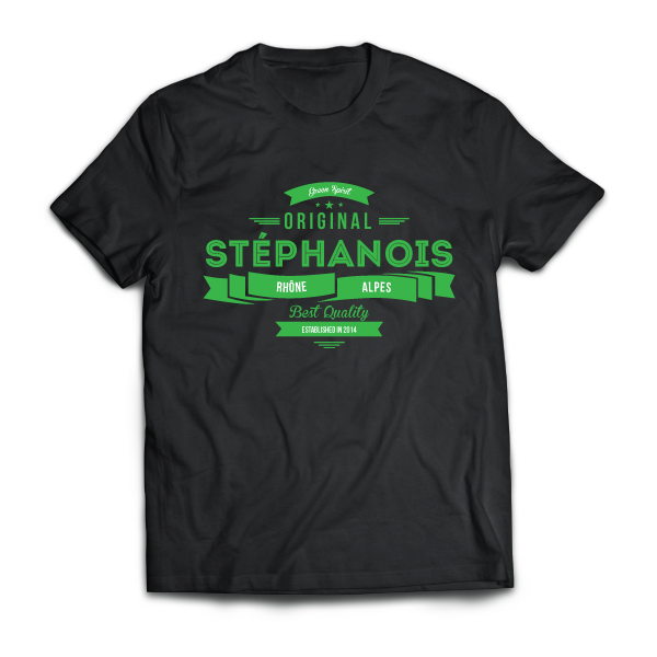 Original Stéphanois - disponible en T-shirt, débardeur, sweatshirt, casquette, mug, tasse, sac, bag, badge, body, etc...