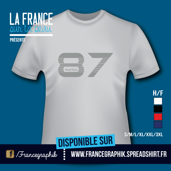 T-shirt France - Limousin - Haute-Vienne - Département 81