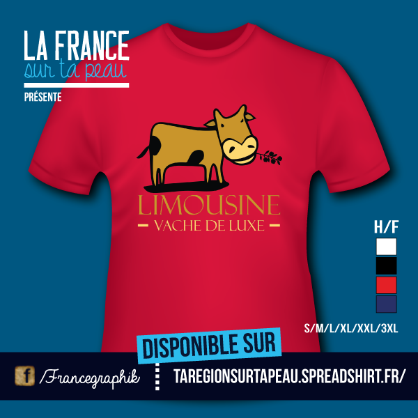 T-shirt France - Limousin - Limousine de luxe