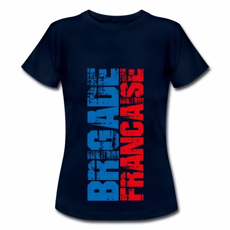 T shirt bleu marine pour femmes Brigade Française