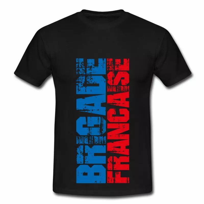 T shirt noir pour hommes Brigade Française